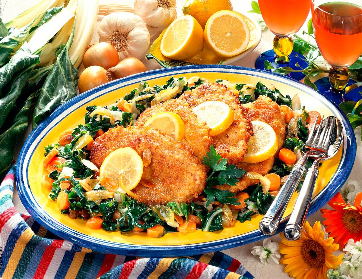 Schnitzel und Mangoldgemüse Rezept