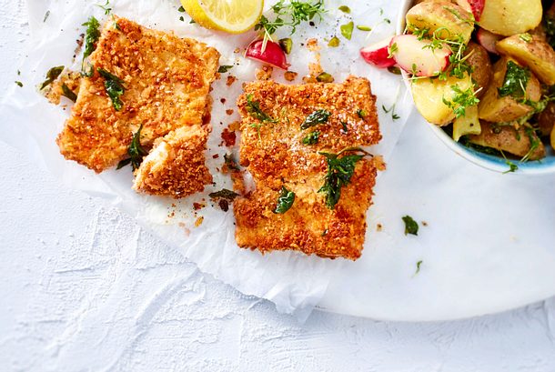 Schnitzel Wiener Art ganz ohne Fleisch Rezept