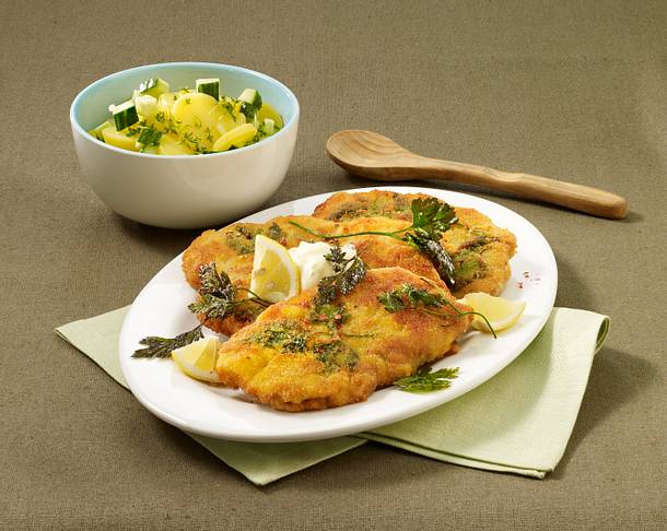 Schnitzel Wiener Art mit Pfiff Rezept
