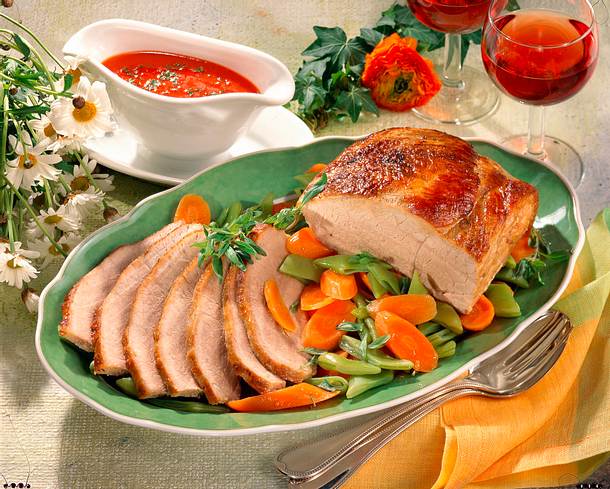 Schnitzelbraten mit Sommergemüse Rezept