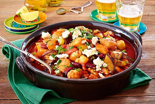 Schnitzelchili mit Feta Rezept Schnitzelchili mit Feta Rezept