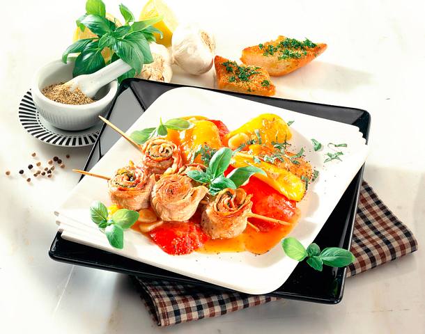 Schnitzelröllchen Rezept Schnitzelröllchen Rezept