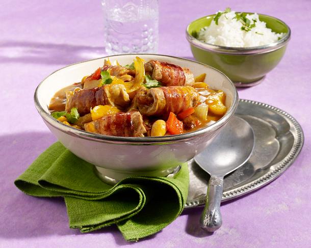 Schnitzelröllchen Bombay Rezept
