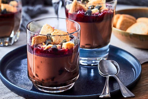 Schoki-Pannacotta mit Lass-Krachen-Extra Rezept