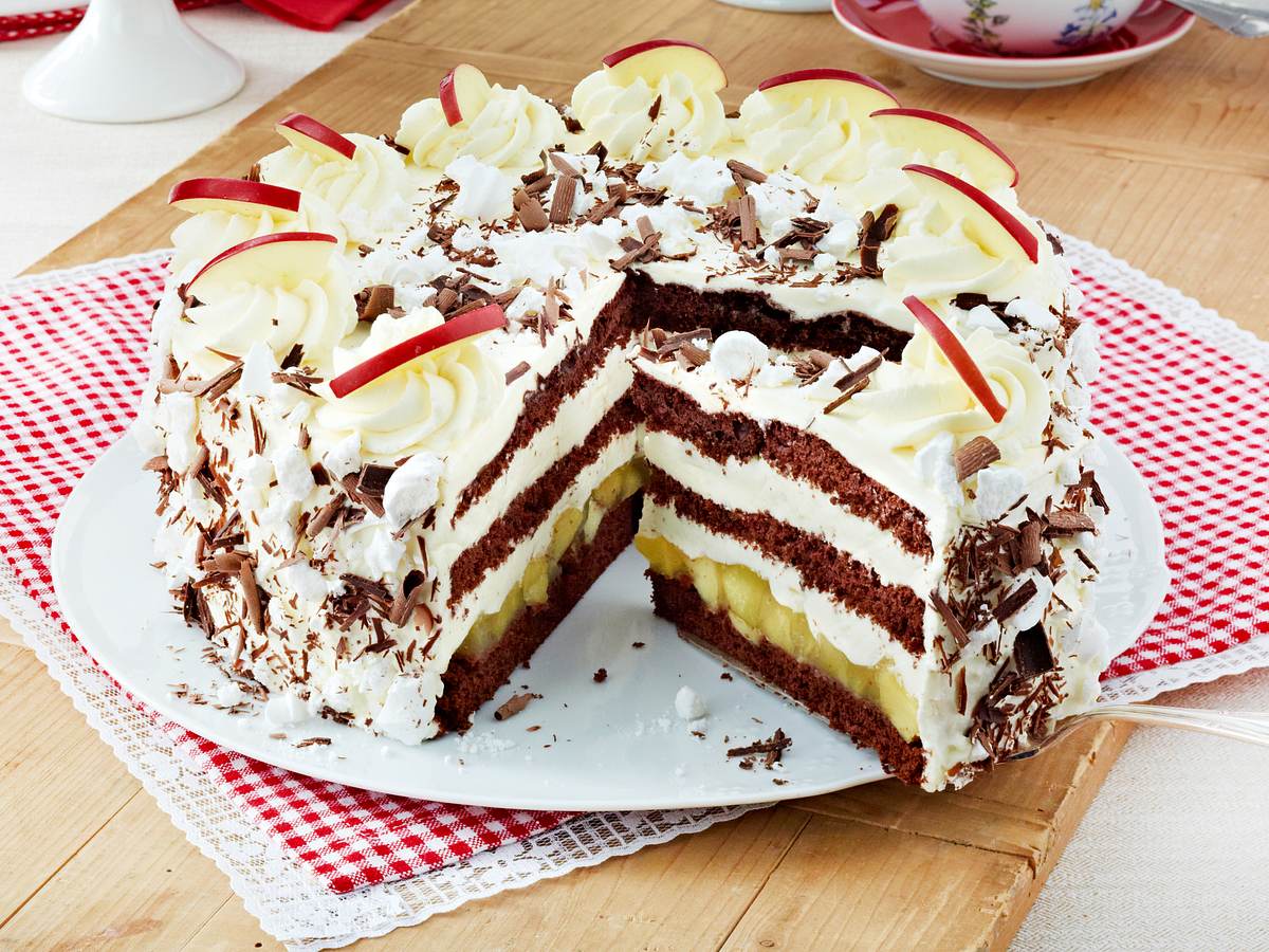 Schoko-Apfel-Torte Rezept