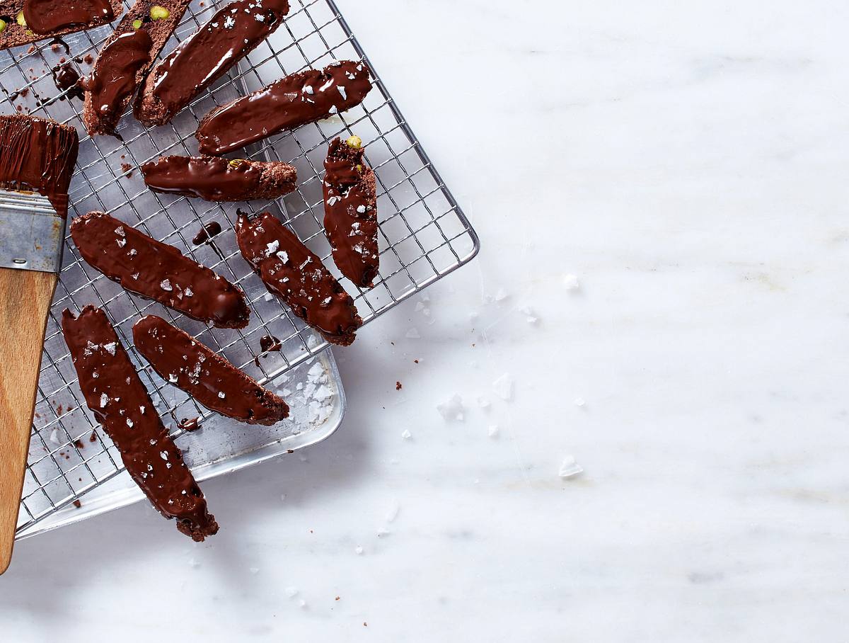 Schoko-Cantuccini mit Meersalz Rezept