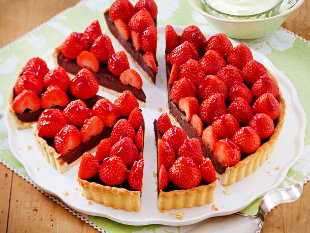 Schoko-Erdbeer-Tarte Rezept