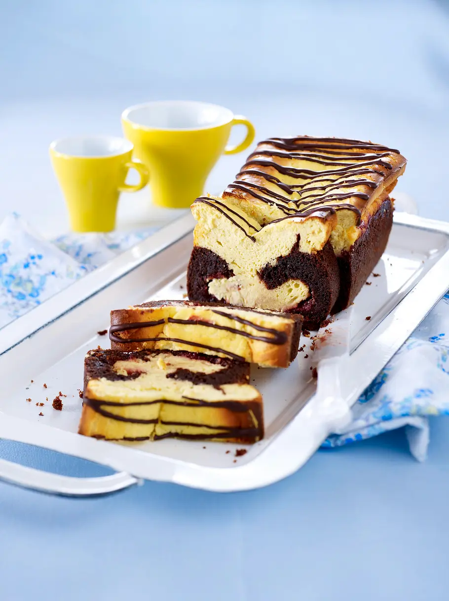 Schoko-Kirsch-Käsekuchen aus der Kastenform Rezept Schoko-Kirsch-Käsekuchen aus der Kastenform Rezept