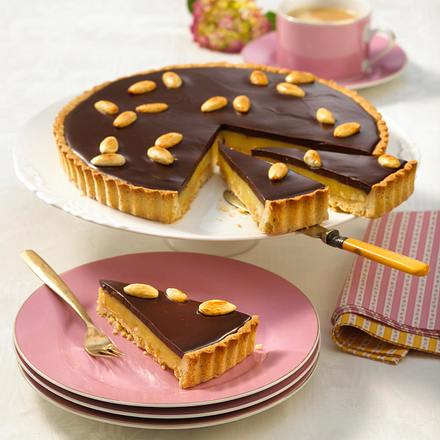 Schoko-Mandel-Toffee-Tarte Rezept Schoko-Mandel-Toffee-Tarte Rezept