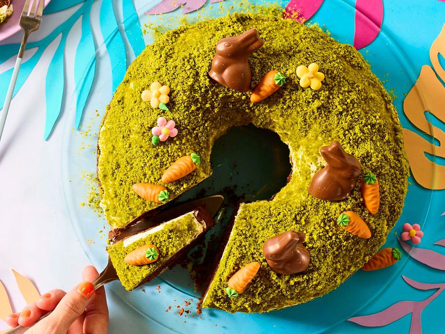 Schoko-Oster-Kranz mit Pistazien-Topping Rezept