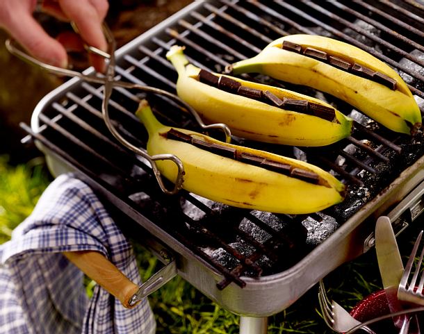 Schokobananen vom Grill Rezept Schokobananen vom Grill Rezept