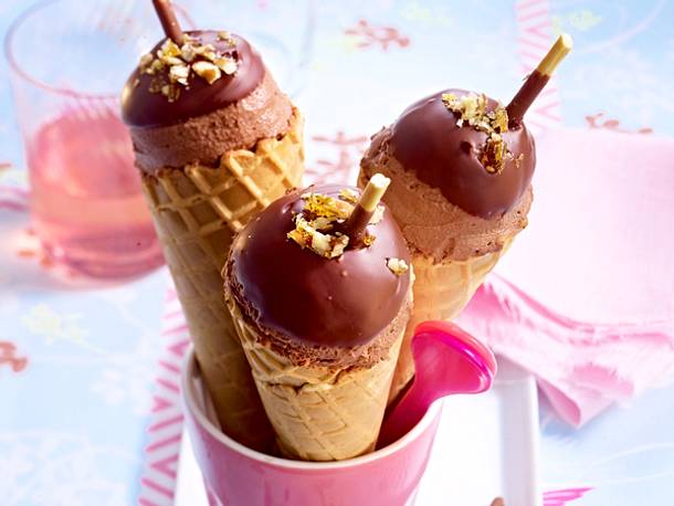 Schokoeis in der Waffel Rezept Schokoeis in der Waffel Rezept