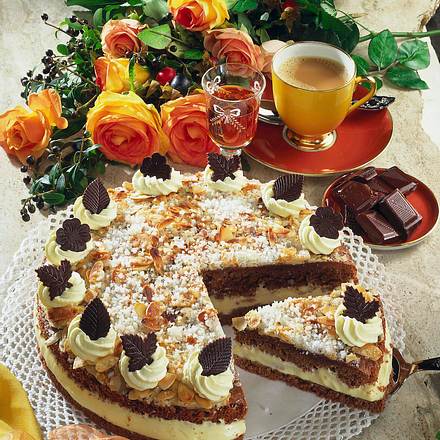 Schokokuchen mit Vanillecreme Rezept Schokokuchen mit Vanillecreme Rezept