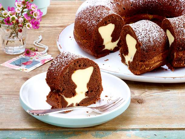 Schokokuchen mit Cheesecakefüllung Rezept