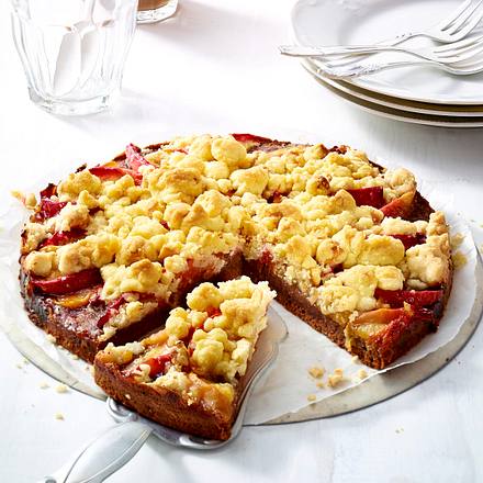 Schokolade-Nektarinen-Streuselkuchen Rezept Schokolade-Nektarinen-Streuselkuchen Rezept