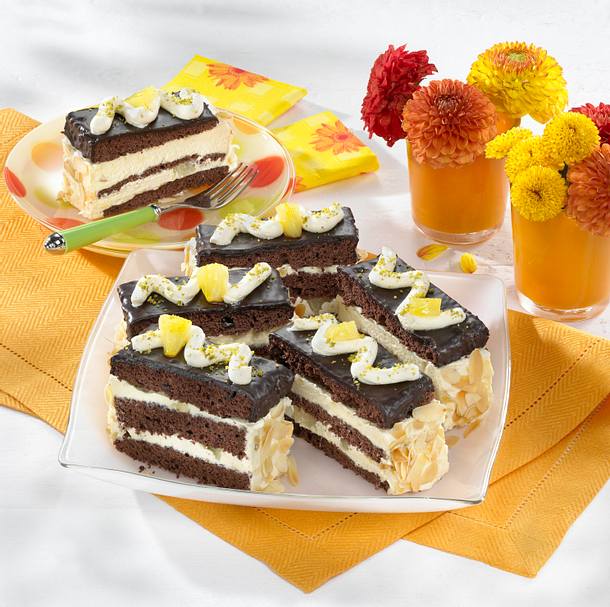 Schokoladen-Ananas-Schnitten Rezept Schokoladen-Ananas-Schnitten Rezept
