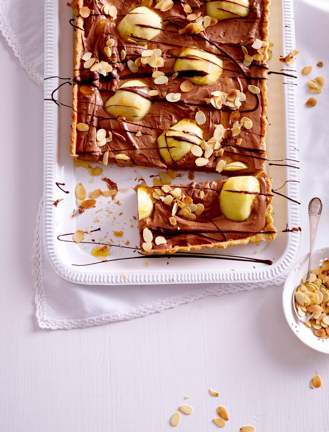 Schokoladen-Apfel-Tarte Rezept | LECKER