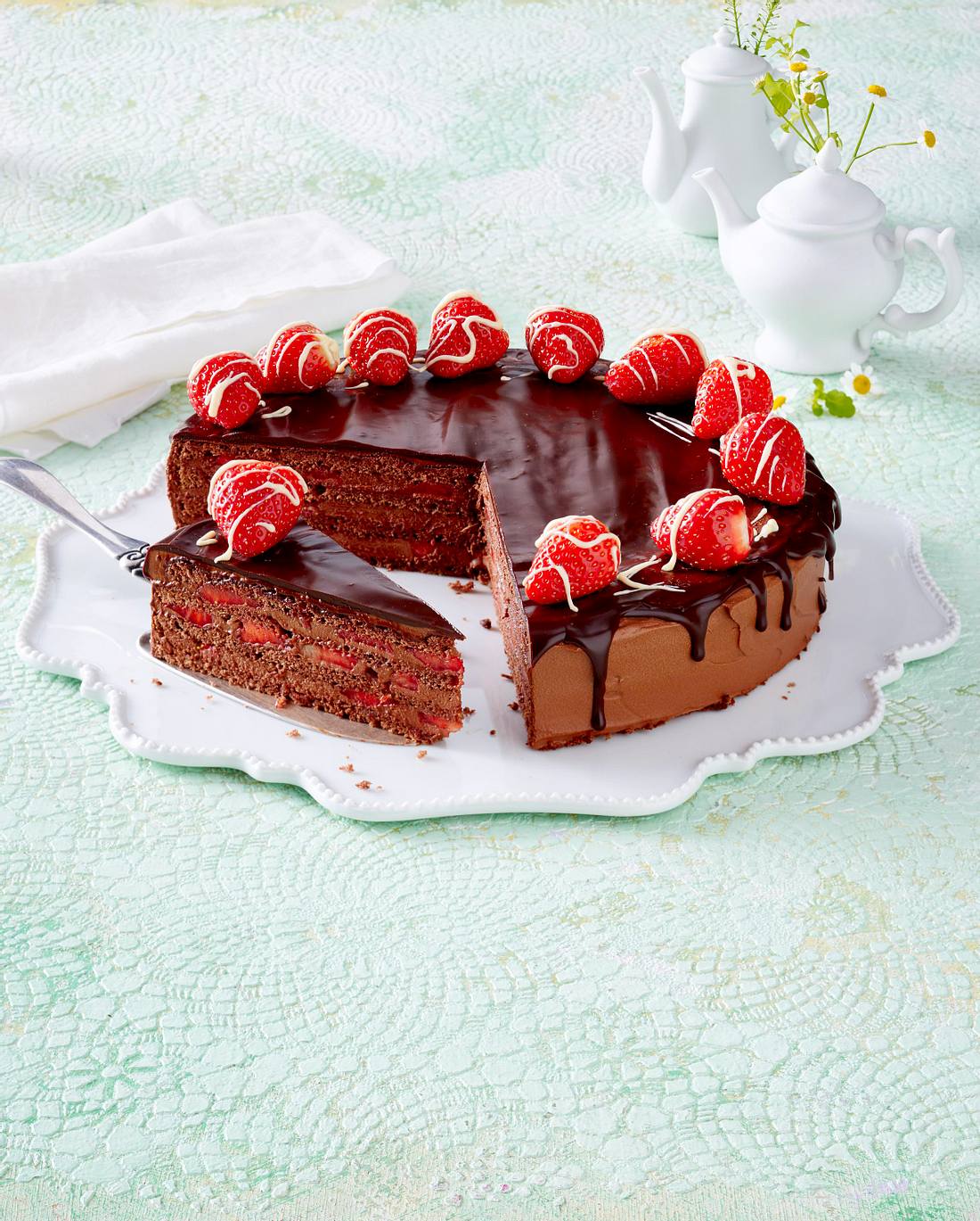 Schokoladen-Erdbeertorte Rezept Schokoladen-Erdbeertorte Rezept