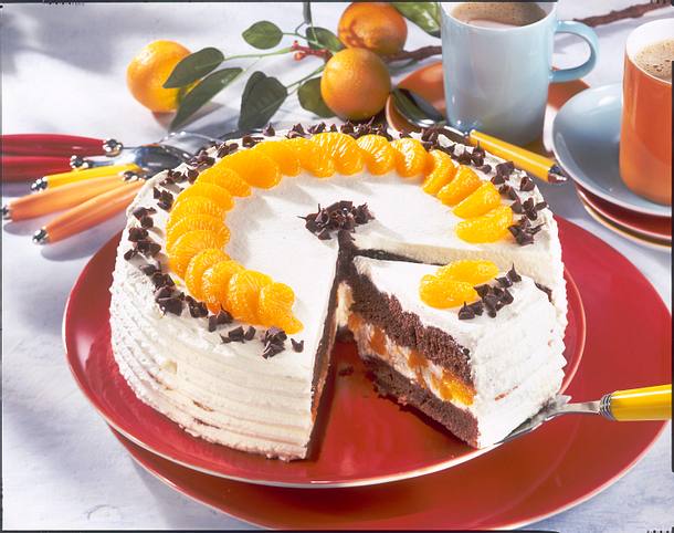 Schokoladen-Mandarinen-Torte Rezept | LECKER