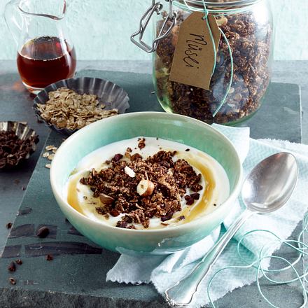 Schokomüsli mit Kakaonibs Rezept Schokomüsli mit Kakaonibs Rezept