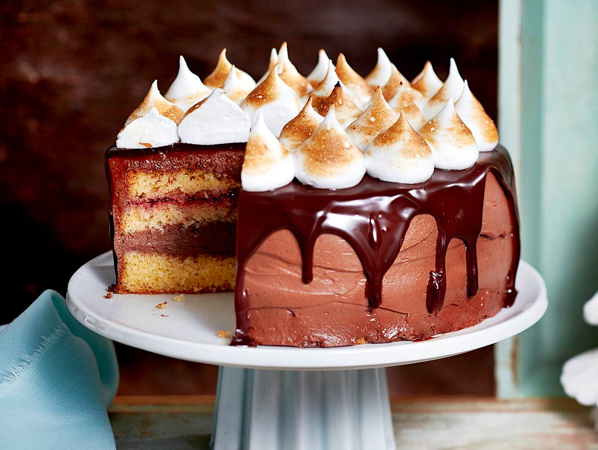 Schokotorte mit Baiserhaube Rezept