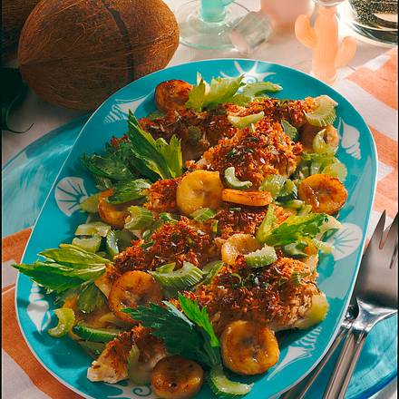 Schollenfilets mit Kokos- Limettenkruste Rezept