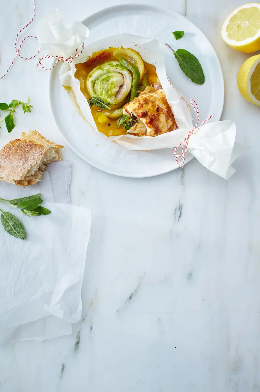 Schollenröllchen im Pergament Rezept
