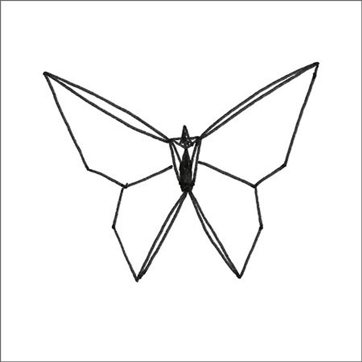 Origami-Schmetterling - Schritt 9: