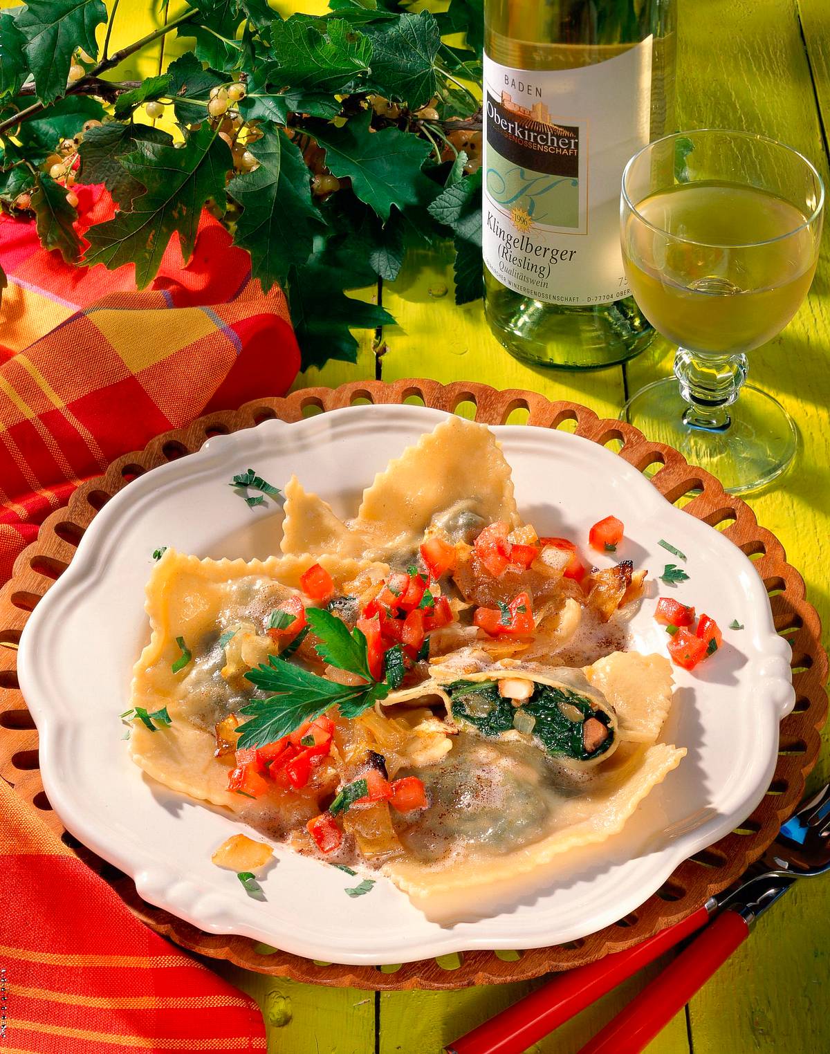 Schwäbische Maultaschen mit Spinat Rezept