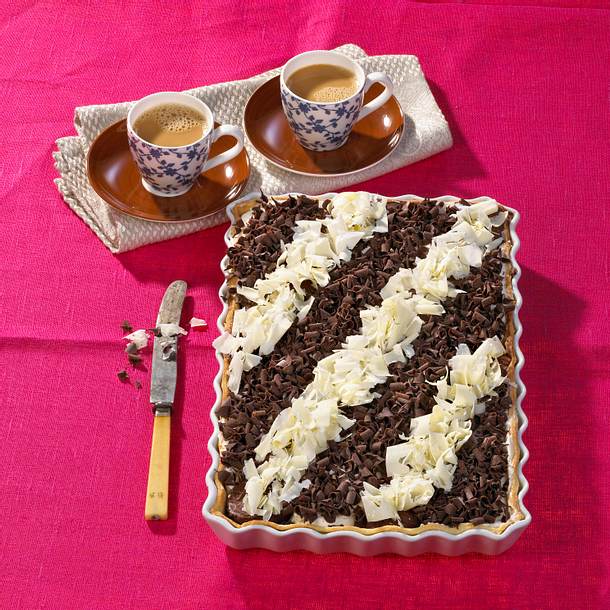 Schwarz-weiße Kaffeetarte Rezept