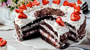 Schwarzwälder Erdbeertorte Rezept - Foto: ShowHeroes für LECKER @ Bauer Media Group