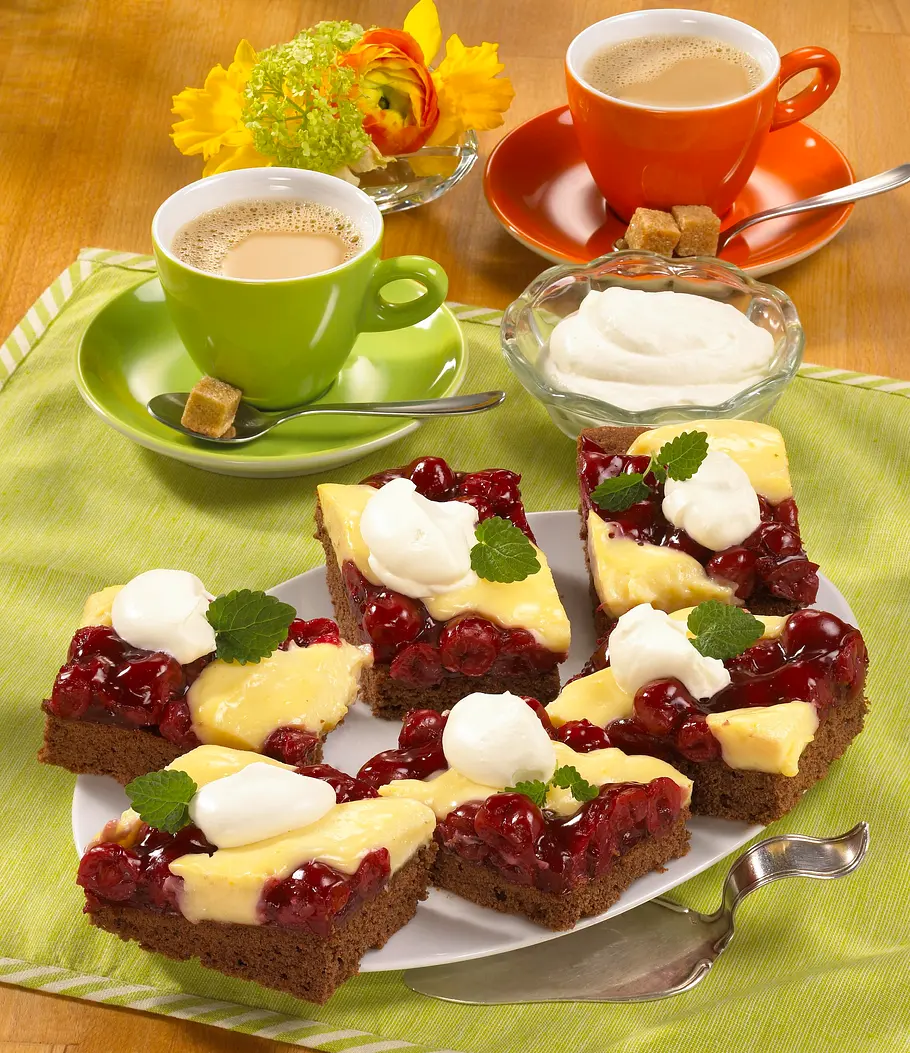 Schwarzwälder Pudding-Schnitten Rezept