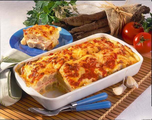 Schwarzwurzel-Lasagne mit Schinken Rezept Schwarzwurzel-Lasagne mit Schinken Rezept