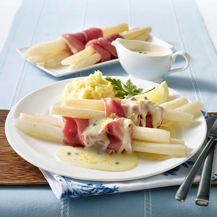 Schwarzwurzeln in Zitronensoße mit Schinken und Kartoffelpüree Rezept