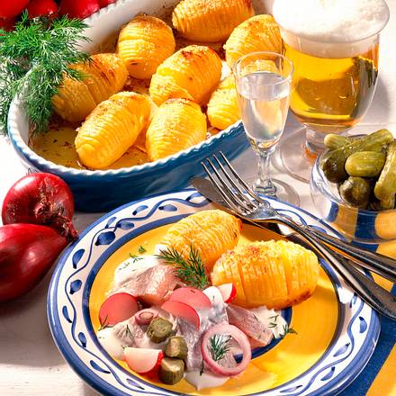 Schwedische Back-Kartoffeln mit Matjes Rezept