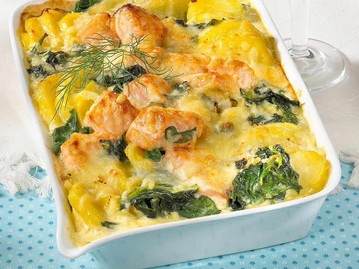 Schwedisches Lachs-Gratin Rezept