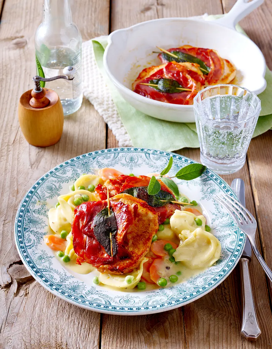 Schweine-Minutenschnitzel à la Saltimbocca Rezept Schweine-Minutenschnitzel à la Saltimbocca Rezept