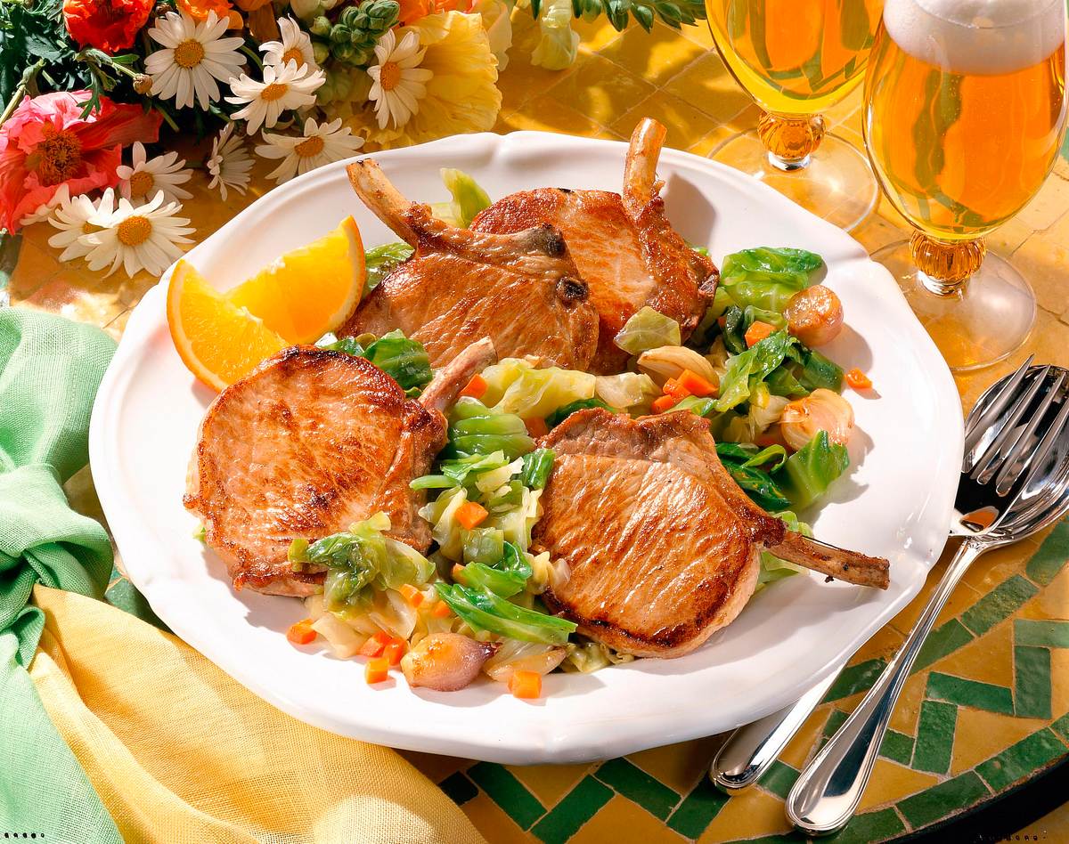 Schweine-Stielkoteletts Rezept