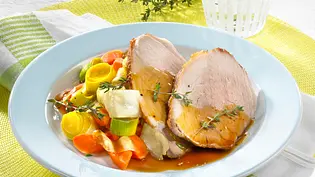 Schweinebraten aus dem Römertopf Rezept - Foto: LECKER @ Bauer Media Group Schweinebraten aus dem Römertopf Rezept - Foto: LECKER @ Bauer Media Group