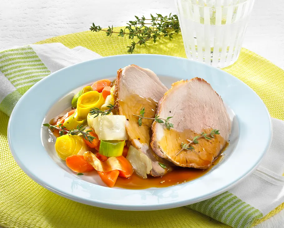 Schweinebraten aus dem Römertopf Rezept Schweinebraten aus dem Römertopf Rezept