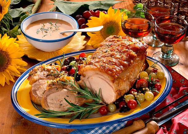 Schweinebraten mit Trauben Rezept Schweinebraten mit Trauben Rezept