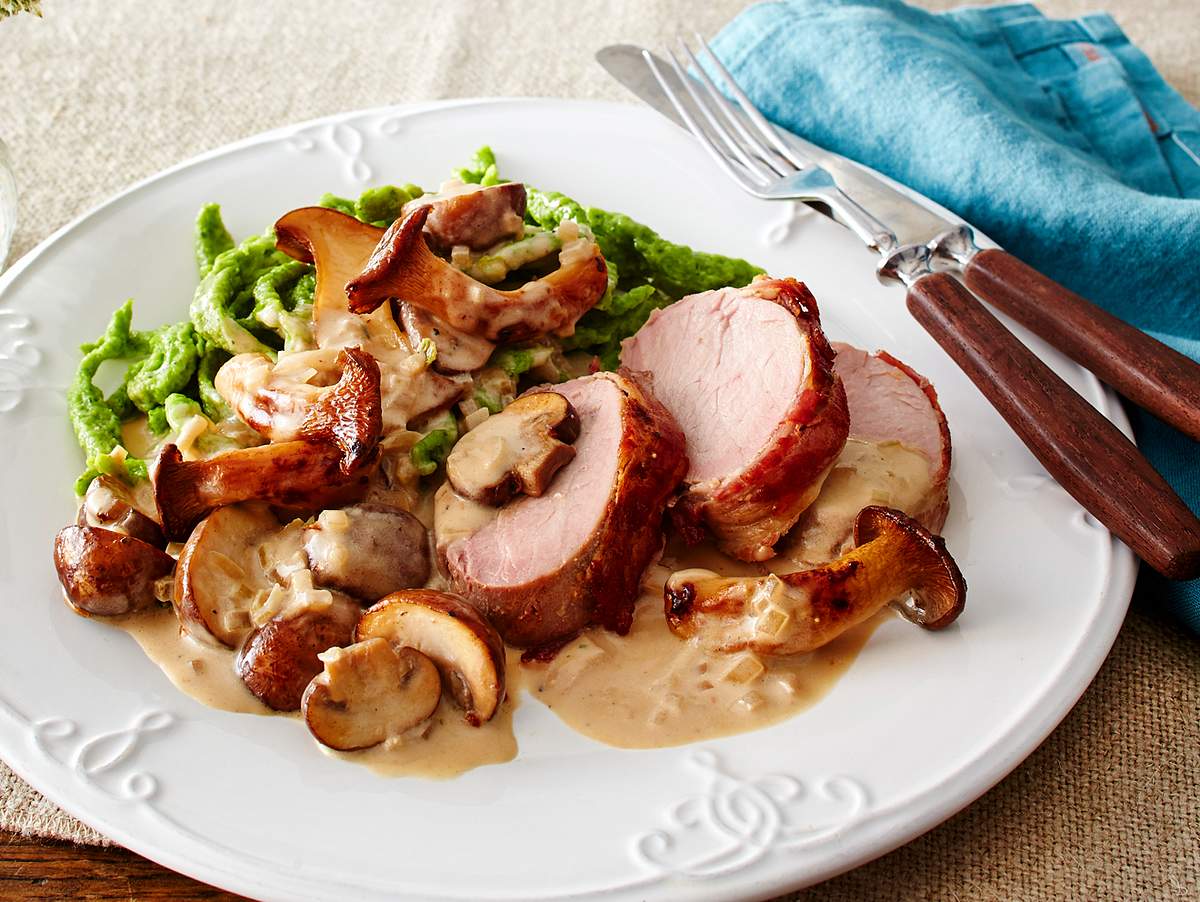 Schweinefilet „Hubertus“ mit Spinatspätzle Rezept