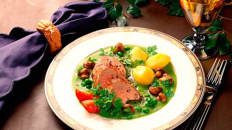 Schweinefilet in Erbsensoße Rezept - Foto: Klemme