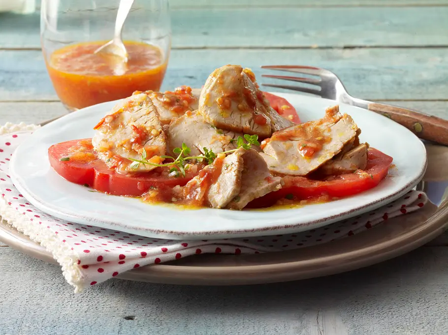 Schweinefilet mit Tomaten-Balsamico-Thymiansoße Rezept