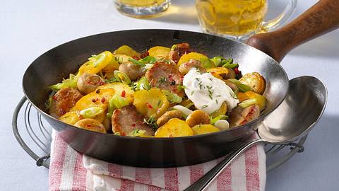 Schweinefilet-Pfanne mit Pilzen Rezept - Foto: House of Food / Bauer Food Experts KG