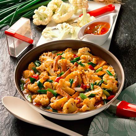 Schweinegeschnetzeltes mit Blumenkohl Rezept Schweinegeschnetzeltes mit Blumenkohl Rezept