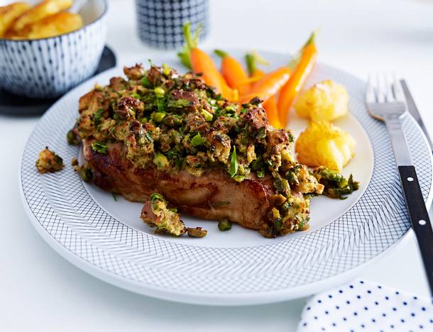 Schweinekoteletts mit Pistazien-Kruste Rezept