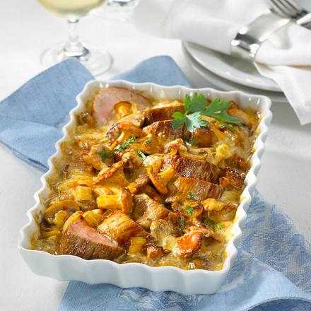 Schweinekrüstchen mit Pilzrahm Rezept Schweinekrüstchen mit Pilzrahm Rezept