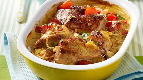 Schweinemedaillons in Frischkäse-Tomaten-Soße Rezept - Foto: House of Food / Bauer Food Experts KG