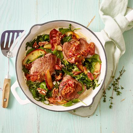 Schweinemedaillons mit Apfelspalten Rezept